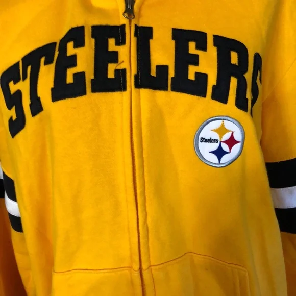 Like New Pittsburgh Steelers ZIP Up Hoodie Size M - Picture 2 of 4